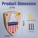 DGWJSU Gun Magnet Mount 35 lbs Rating, Real Wood Gun Magnet, Hidden Magnet Gun Mount for Pistol, Rifle, Shotgun, Using in Wall Gun Rack, Car, Truck, Safe, Desks, Gun Gifts- Shield (1-Pack