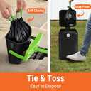 Pupzle Dog Pooper Scooper with Bag Attachment, 40" Long Handle Pooper Scooper for Large Dogs, Dog Poop Scoop for Yard, Large Capacity Swivel Bin and Rake, Lavender Scented Bags (Green)