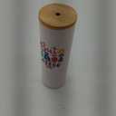 24oz Tumbler with Bamboo Lid Double Wall White