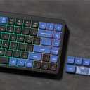 dagaladoo Low Profile keycaps for Mechanical Keyboard,Double Shot Key caps,PBT mx Gaming keycap Set,Dark Blue/Black/Light Blue Custom Key caps for Cherry Gateron MX Switches60% 65% 75% 96% 100%