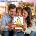 5 x Construction Valentines Day Cards Gifts for Kids School, 24 Pack Construction Truck Valentine Classroom Exchange Cards for Boys Girls