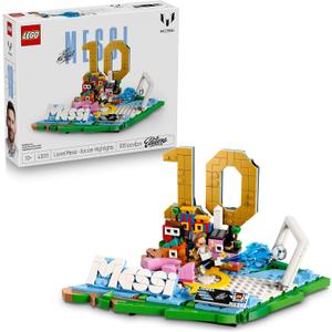 LEGO Editions Lionel Messi Soccer Highlights - Building Set for Boys & Girls, Ages 10+ - Collectible Soccer Gift with Plaque - Kids Bedroom or Shelf Decor - 43011