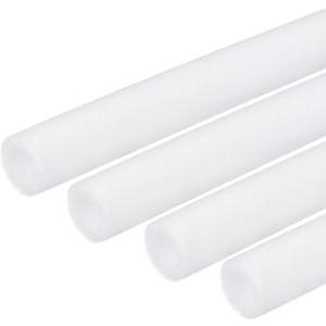 MECCANIXITY Foam Tube Pipe Insulation Freeze Protective Sleeve Protection Cover Sponge 0.7" ID 1" OD White for Pipe Insulation Wraps, Pack of 4