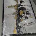 Yihui Arts Black White Gold Canvas Wall Art Hand Painted Abstract Painting Modern Decor (32"L x 16"W)