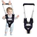 Baby Walking Harness Handheld Baby Walker Assistant Belt Adjustable Toddler Infant Harnesses Standing Up Walking Learning Helper with Detachable Crotch for 9-24 Month Old (Dark Blue)