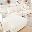 Jonuiony Universal Sofa Slipcover, 2024 New Wear-Resistant Sofa Cover, L Shape Sectional Couch Covers, Separate Cushion Couch Chaise Cover, High Stretch Furniture Protector (White,Large 2 Seat)
