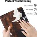 Case for iPad (A16) 11th Generation 11 Inch 2025, iPad 10th Generation 10.9 Inch 2022, Premium PU Leather Stand Folio Cover with Auto Sleep/Wake, Brown Cow Print