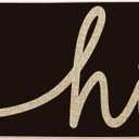 Artoid Mode Black Hi Doormat, Home Decor Low-Profile Switch Rug Welcome Door Mat Floor Mat for Front Door Indoor Outdoor 17x29 Inch