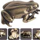 BESPORTBLE Brass Collection Frog Small Statue Animal Figurines Miniature Lucky Frog Animal Statues Decoration