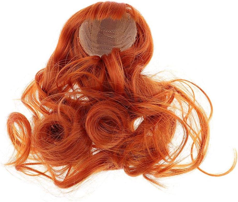 Curly Doll Wig DIY for 1/4 Scale Dolls - 19cm High-Temperature Wire Hot Carroty Hairpiece