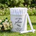 Abbylike 61 Pcs Let Love Glow Dance Floor Props Wedding Basket Set Include 60 Pcs White Glow Sticks and a 15.75'' Large Wedding Basket for Reception Dance Floor Party Rehearsal Dinner Decoration
