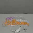 Happy Halloween Neon Sign Colorful LED Wall Decor with Bats & Witch Hat Design Neon Lights for Spooky Party, Home, Bar, or Window Decoration - Halloween Glow Light for October 31