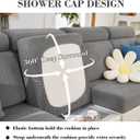 Sofa Covers Couch Covers for Sofa Pet Friendly Couch Cushion Covers Universal Sofa Covers Washable Stretch Slipcovers for Sectional Sofa (Texture Gray,Large Single Seat Cover)