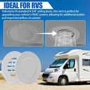 Calvana (5-Pack) 6.5" RV Ceiling Vent Covers for Inside Camper, RV AC Vent Cover Replacement, Fits 4-5/8" Ducts, Rotatable Slats for Directional Airflow, White