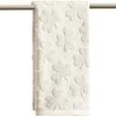 Artoid Mode 1 Pc Beige 3D Shamrock Jacquard Patrick Hand Towels for Bathroom, 100% Cotton Soft Absorbent Bathroom Decor Towels, 13.7 x 29.5 Inch