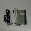 Maestri House Rechargeable Milk Frother with Stand, LunaFro Handheld Electric Foam Maker Waterproof Detachable Stainless Steel Whisk Drink Mixer Foamer for Lattes, Cappuccino (Black)