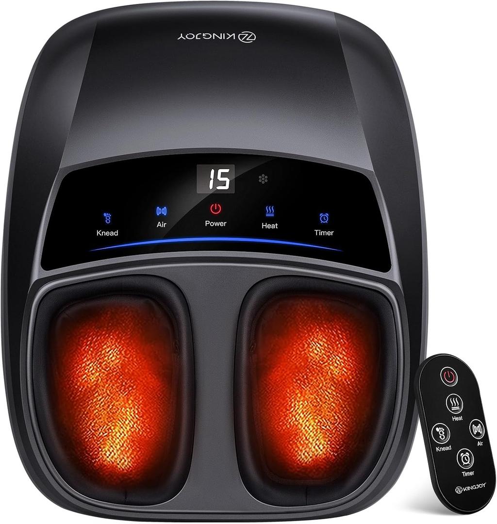 KINGJOY Foot Massager with Heat - Professional Shiatsu Deep Kneading for Neuropathy & Plantar Fasciitis Relief | 2026 Upgraded Model | Gifts for mom