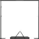 Hecis 8.5x10ft Backdrop Stand, Adjustable Photography Background Frame, Heavy Duty Pipe and Drape Kit Photo Support Poles for Wedding, Party, Birthday, Festival, Vide, Studio