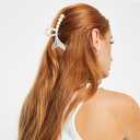 CWJCYTNSN 8 PCS Hair Clips for Women Large Hair Claw Clips for Thin Thick Curly Hair Styling Pearl Jaw Clips Strong Hold Nonslip Fashion Hair Accessories for Bridal Wedding
