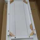 Dewfig Shoe Rack Bench for Entryway with Storage, 24", 3-Tier Wooden Shoe Bench for Hallway, Front Door, Entrance, White (23.6"W x 11.8"D x 16.5"H)