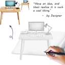 IOTXY Simple Wooden Writing Desk - Modern Minimalist Style PC Laptop Computer Workbench with Solid Wood Legs, 31.5" W Home Office Work Table for TV Stand Music Video Live Broadcast Workstation, Oak