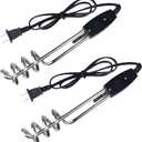 2 Pack 1000W Immersion Water Heater - 110V 10 Inch Submersible Heating Coil for Buckets, Hot Tubs, Jugs & Outdoor Camping