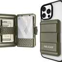 Pelican MagSafe Wallet for iPhone - Heavy Duty MIL-STD Snap-On Phone Magnetic Wallet and Phone Card Holder - Detachable and Slim Hard Case for iPhone 16 Pro Max /15 Pro Max/14/13/12 Series - OD Green