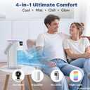 Portable Air Conditioners Desktop AC Unit with Water Ice Cooling Mist, Personal Evaporative Air Cooler Fan Mini Swamp Cooler for Bedroom, Nightstand, Office, Dorm, RV (White)