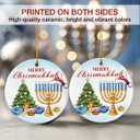 4 x Hanukkah Ornaments 2025 - Merry Chrismukkah Ornament for Christmas Tree Decorations, Gift for Friends Neighbors Mom Coworker, Spiritual Gifts for Women, Jewish Gifts