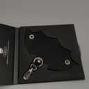 CAILLU KeyChain Leather Bat Shape for men gifts and women Car key fob case,Leather fashion pop keys ring cover holder (Black)