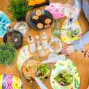 30 Pcs Easter Disposable Placemats Round Cartoon Placemats The Perfect Choice for Holiday, Party, Home Kitchen, and Table Decorations (Style 1)