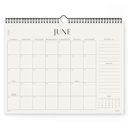 Jotsome Wall Calendar 2026, Monthly Wall Calendar From Now to December 2026 14.2x11.2 inch for Home and Office, Easy Organizing