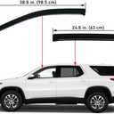 Lightronic Extra Durable Outside-Mount Auto Vent Window Visor, Fits 2018-2023 Chevrolet Traverse, UV Protection Rain Guard, Original Wind Deflector, No-Drill Easy Install, Dark Smoke, 4-Pcs