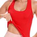 MathCat Workout Tank Tops for Women Sleeveless Gym Tops Seamless Racerback Athletic Yoga Shirts (XS-L) (Red, S)