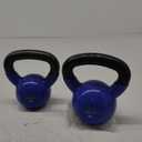 Yes4All Kettlebell, Vinyl Coated Kettlebell Cast Iron Sets with Stable Flat Bottom for Full Body Workout, Push up, Grip Strength Training & Weights Exercises (15 lbs., 20 lbs.)