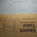 DJAR Adjustable Wooden Drafting Table, 35"x24" Walnut Drawing Desk for Art, Sketching, Painting & Writing