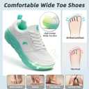 Women's Orthopedic Diabetic Wide Toe Box Walking Shoes: Comfortable Arch Support Plantar Fasciitis Orthotic Swollen Sneakers, Casual Flat Feet Tennis Walking Shoes for Foot Heel and Pain Relief, Size 8.5