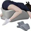 Multifunctional Pillow, Featuring Breathable Memory Foam Waist Support, Large Size with high Resilience, Provides Comprehensive Support (Grey)