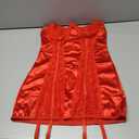 Women's Lace Babydoll Lingerie Dress Sexy Mesh Chemise Nightgown Tube Top Bodycon Wrap Mini Skirt. Size M