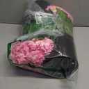 2 Sets of Artificial Camellia Topiary Ball Trees - Fake Flower Potted Plants, UV Resistant Faux Camellia Potted Bushes for Front Door, Farmhouse, Porch, Garden, Outdoor Decoration (Pink)