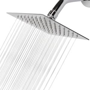 NearMoon Rain Shower Head, High Flow Stainless Steel Square Rainfall Shower, High Pressure Design, Awesome Shower Experience Even At Low Water Flow (6 Inch, Chrome Finish)