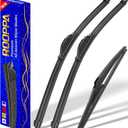 3 wipers Replacement for 2012-2017 Kia Rio/2012-2019 Hyundai Accent, Windshield Wiper Blades Original Equipment Replacement - 26"/16"/11" (Set of 3) U/J HOOK