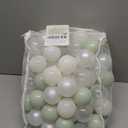 TRENDPLAY Plastic Balls for Ball Pits - Pack of 100 Hollow Balls- Safe and Exciting Playtime - Perfect for Toddler Baby Pools,Party,Festival Decoration, Green+Beige+Pearl White