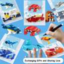 24 Packs Valentines Day Gifts for Kids with Sea Animal Building Blocks, Valentines Day Cards for Kids School Exchange, Bulk Valentines Toys for Boy Girls Classroom