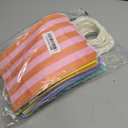 Colarr 16 Pcs Pastel Goodie Bags Colorful Striped Gift Bags 8.7'' x 6.3'' x 3.1'' Small Paper Gift Bag with Handles Summer Scalloped Goodie Candy Bag for Summer Pool Party Favors decor
