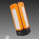 12000mAh Rechargeable LED Work Light with 74.8" Tall Stand, 2000/2500/3000 Lumens, Portable Cordless Work Light, 3000K/4500K/6000K Dimmable Camping Light with Detachable Tripod, Bag Included, Orange