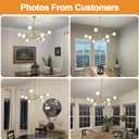 30" Modern Chandelier Ceiling Light Fixture, 8-Light Sputnik Chandeliers Brushed Gold Mid Century Chandelier Over Table, Height Adjustable Chandeliers for Dining Room Kitchen (Bulbs Not Included)