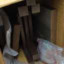 Amazon Basics Solid Wood Saddle-Seat Kitchen Counter Barstool with Footrest, Easy Assembly - 24-Inch Height - Walnut - Set of 2