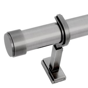 BlastHome® Luxury Fixed Length Curtain Rod, 13 ft, Gunmetal/Pewter