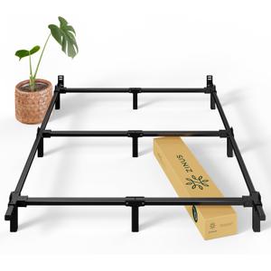 ZINUS 7 Inch Compack Metal Bed Frame, Support Bed Frame for Box Spring and Mattress Set, Black, King